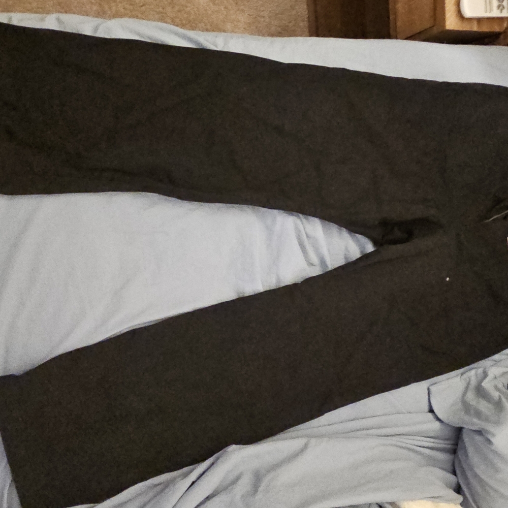 Black Straight-Leg Utility Pants